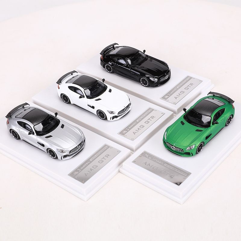 MJ 1: 64 Benz AMG GTR จําลองรถรุ่นคอลเลกชันรถแข่ง