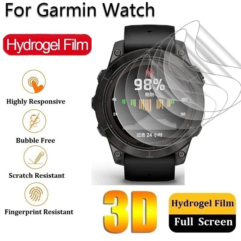 3pcs Hydrogel ฟิล์มป้องกันสําหรับ Garmin Fenix 8/E 51 มม.47 มม.ฟิล์ม HD Anti-scratch Full Coverage F