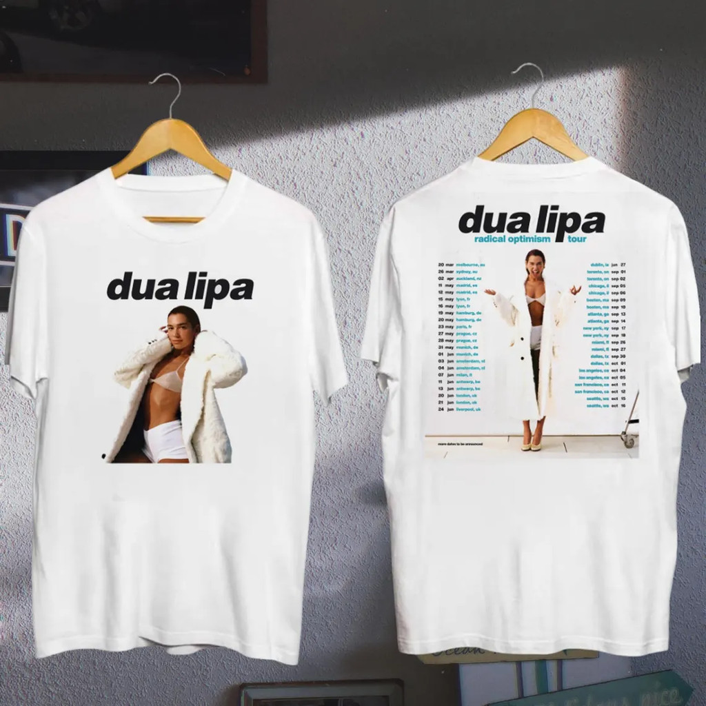 fashion Dua Lipa Radical Optimism Tour T-Shirt , Dua Lipa Graphic print T-Shirt Merch Fan Gift