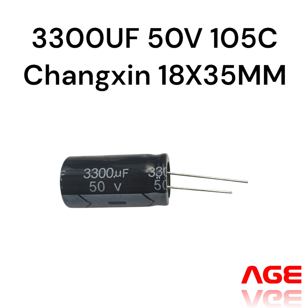 3300UF 50V 105C Aluminum Electrolytic Capacitors Changxin 18X35MM