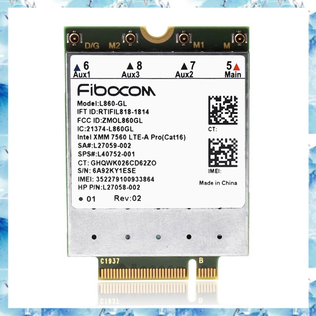 [ ] L860- โมดูล Netcom 4G เต็มรูปแบบสําหรับ X360 830G6 840G5 840G6 850G6 XMM7560 โมดูลมัลติฟังก์ชั่น