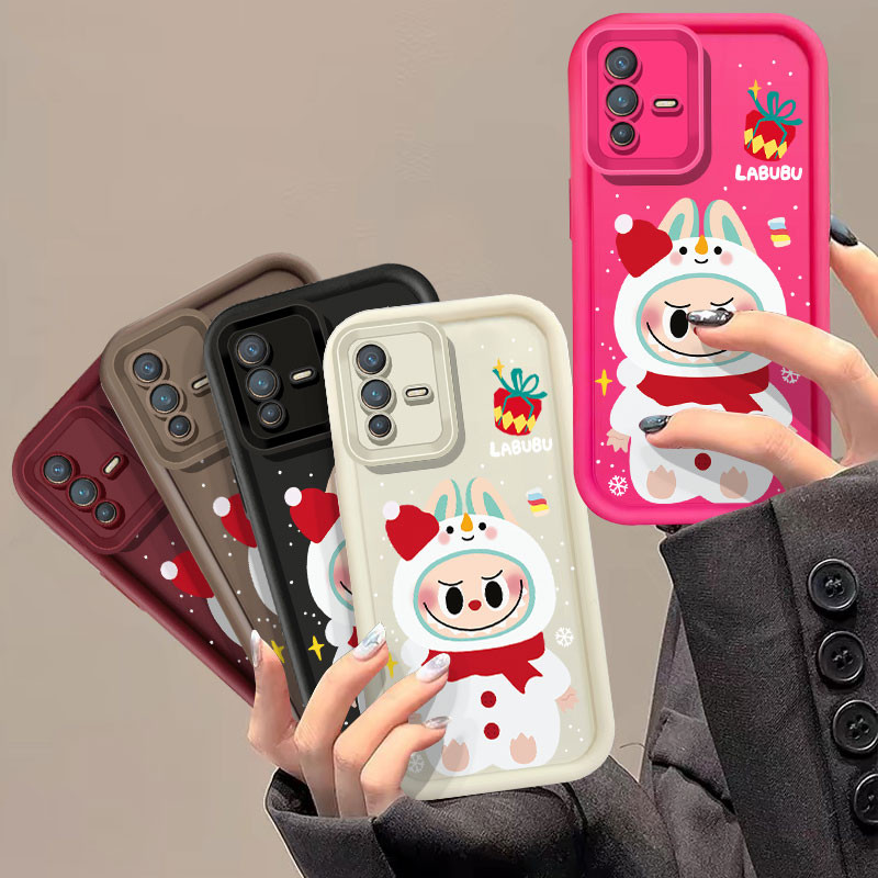 Merry Christmas Snowman Labubu สําหรับ VIVO Y22S Y31 Y51S V25E Y78+ Y36 Y27 Y28 V21 V11I V15 PRO Y03