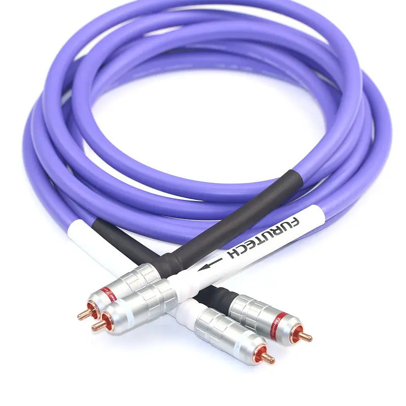 ญี่ปุ่นต้นฉบับ 古FURUTECH เรือธง FA-αS22 OCC สายสัญญาณเสียง 2RCA CD เครื่องขยายเสียงสาย AV ทองแดง RCA เสียงวิดีโอสาย