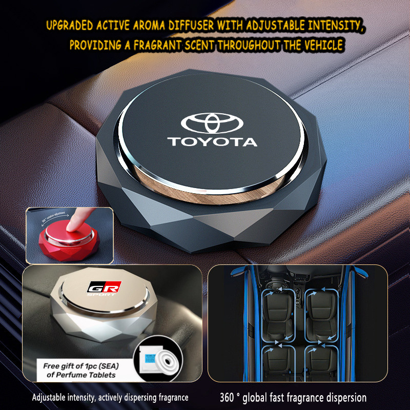Toyota Car Lasting Fragrance Air Freshener Car Aromatherapy ตกแต่งน้ําหอมสําหรับ Toyota Prius Fortuner Corolla Cross CHR Camry Wish Vios Veloz Estima Sienta Yaris Ativ Altis Hilux Revo bZ4X Hiace