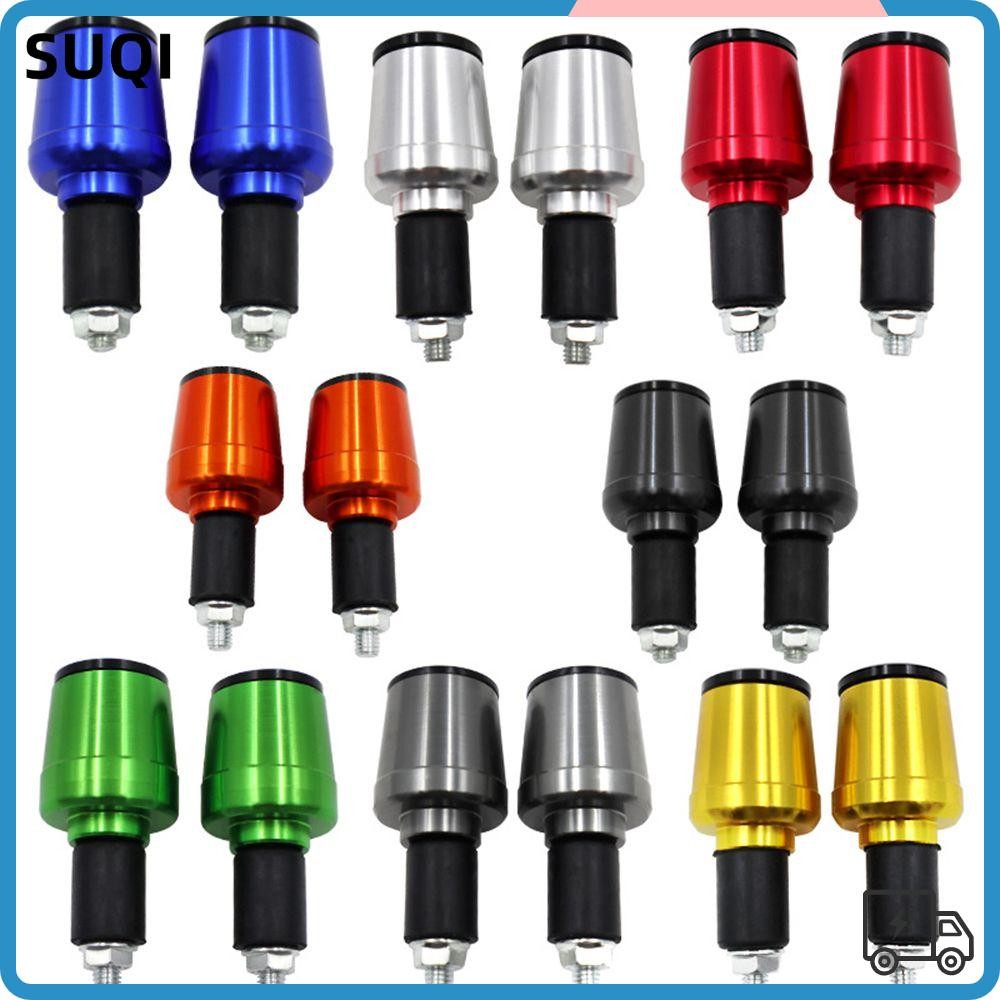 Suqi จุกปิดปลายแฮนด์รถมอเตอร์ไซค์ สําหรับ Honda Yamaha Suzuki Refit Cap End Plug 1 คู่