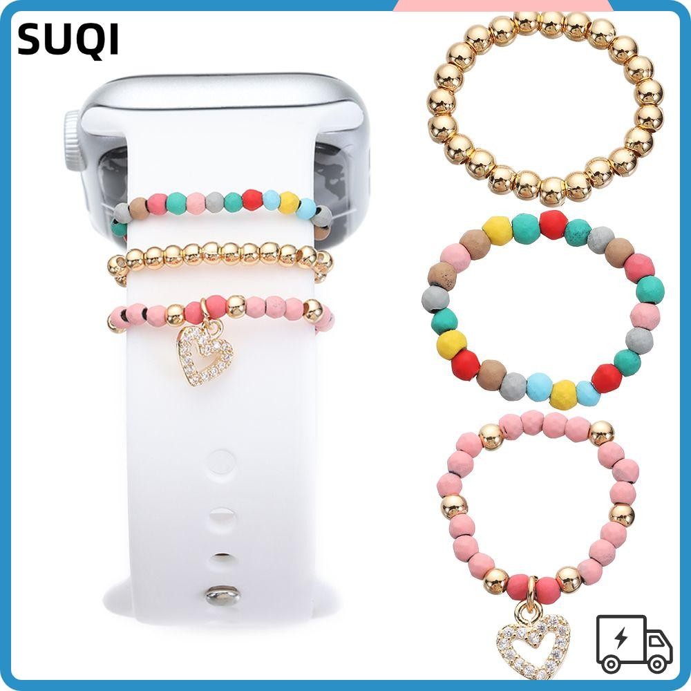 Suqi ใหม่ สายนาฬิกาข้อมือ ประดับเพชร ขนาดเล็ก หมุนได้ ของขวัญ สําหรับตกแต่ง