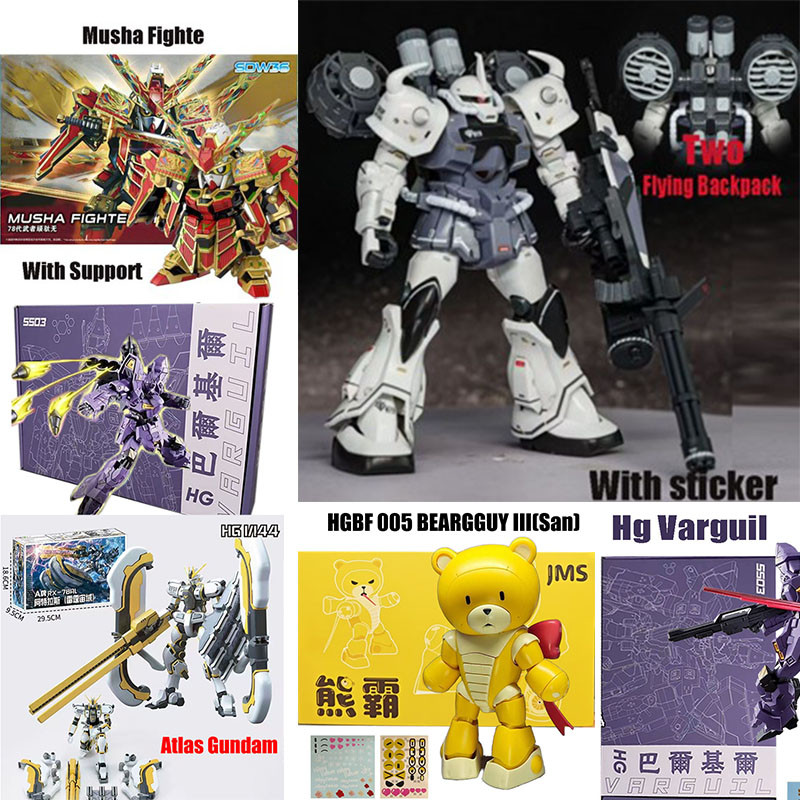 Musha FIGHTER TAE 78th B3 Gouf White Gundam Atlas Gundam HG Varguil Assembly Model 1/144 HG Moon กันดั้มของขวัญของเล่น