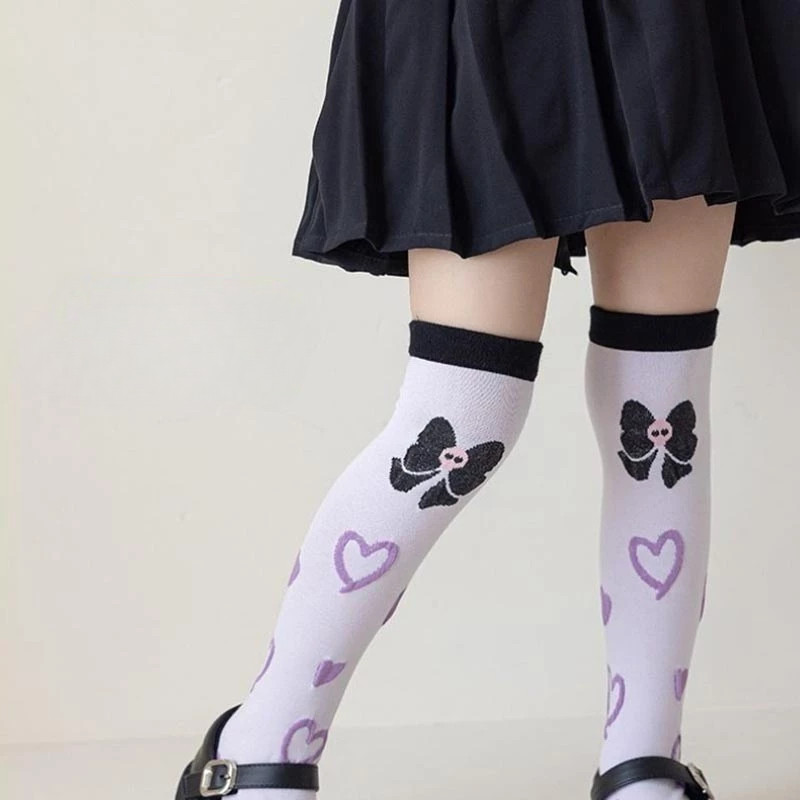 🚀พัดลมจิ๋ว✨ถุงเท้ายาวเด็ก ลายคุโรมิน่ารัก สไตล์เกาหลี เนื้อผ้าฝ้ายระบายอากาศดี ใส่สบาย - รูปที่ 6