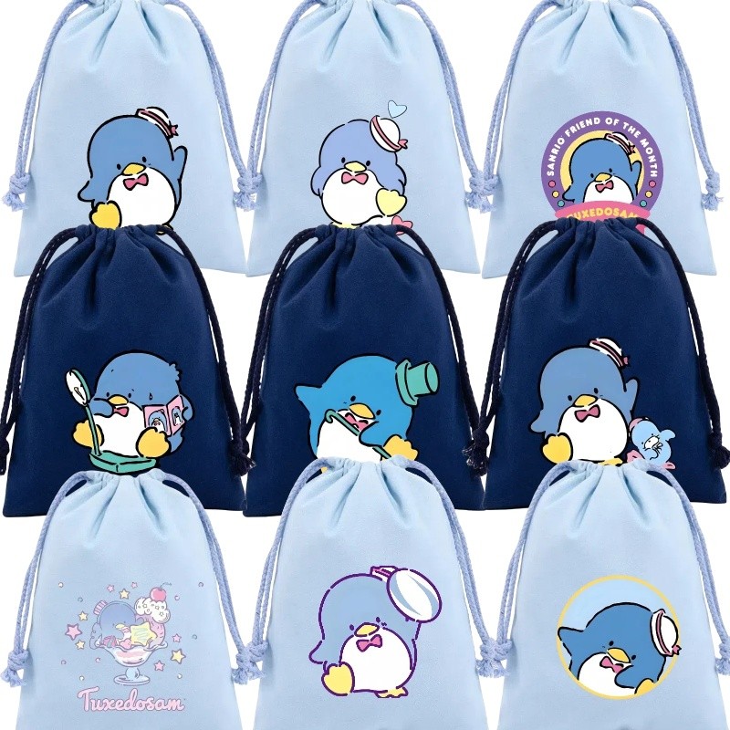 Tuxedosam กระเป๋าหูรูด sanrio กระเป๋าเก็บการ์ตูน ถุงของขวัญ กระเป๋าผ้าตุ๊กตา