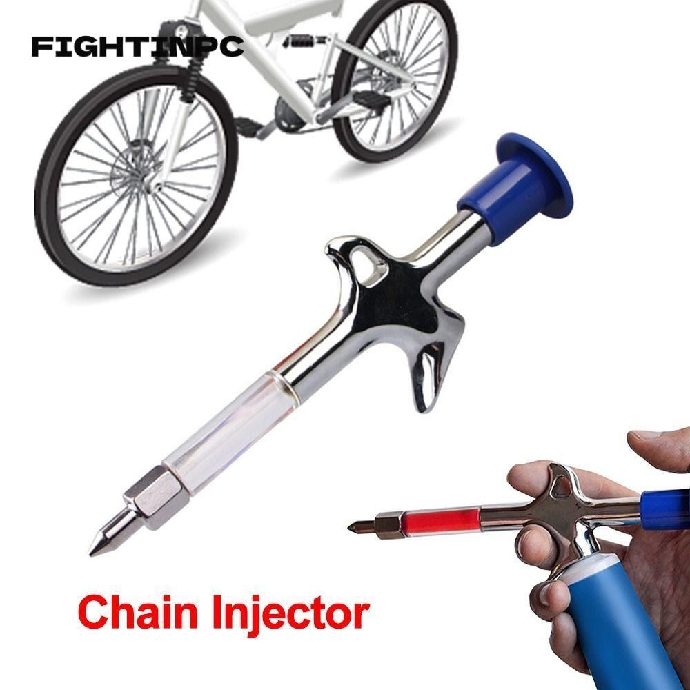เครื่องมือจาระบี FIGHTINPC, Mini Silver Blue Oiling Tool, อลูมิเนียมอัลลอยด์ที่ใช้งานได้จริง + อุปกรณ์จักรยานพลาสติกกีฬากลางแจ้ง