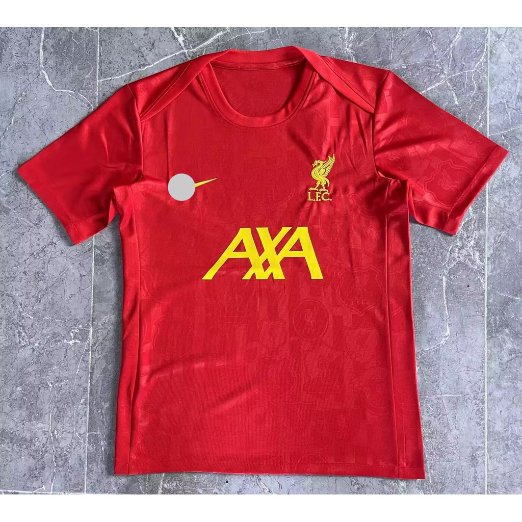Defoot 24-25 LFC เสื้อยืดแขนสั้นสีแดง Plus ขนาดรอบคอหลวมสบายๆ Street เสื้อยืดผู้ชาย