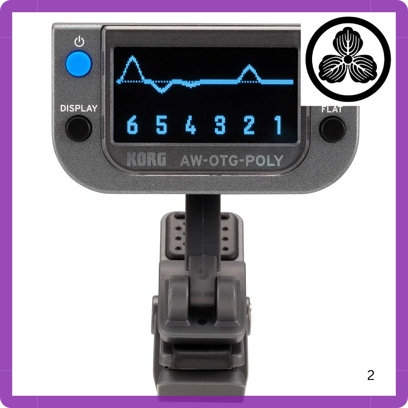 KORG OLED Polyphonic Clip Tuner for Guitar AW-OTG-POLY