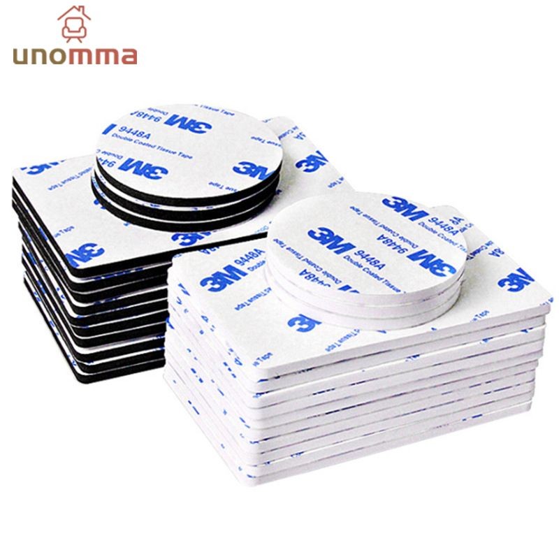 🎈10pcs เทปโฟมกาวสองหน้า สีดำ (สี่เหลี่ยม + กลม) unomma