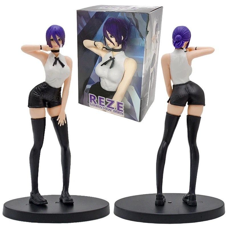 19cm Chainsaw Man Reze makima รูป Chainsaw Man เรซิ่น/Denji/Pochita Action Figure ตุ๊กตาสะสมของเล่นข