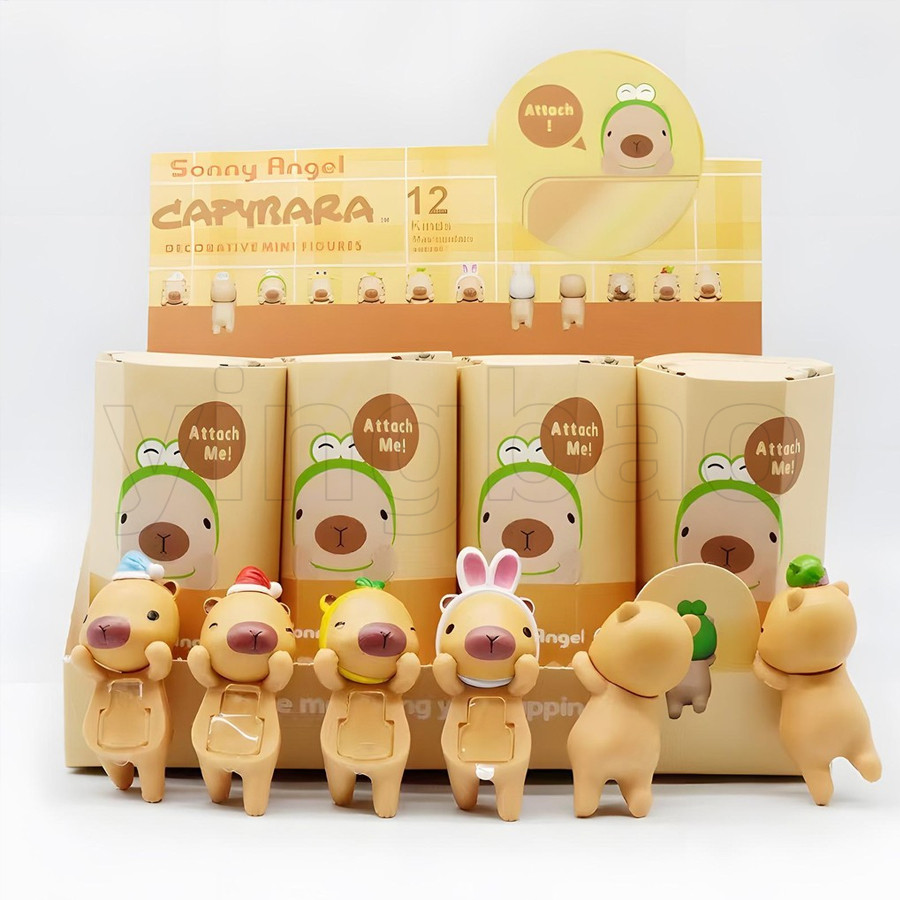 Capybara Hipper มินิตัวเลข Capybara Hippers กล่องตาบอด Enchanting ตุ๊กตาสําหรับโทรศัพท์มือถือคอมพิวเตอร์รถโฮมออฟฟิศกาว