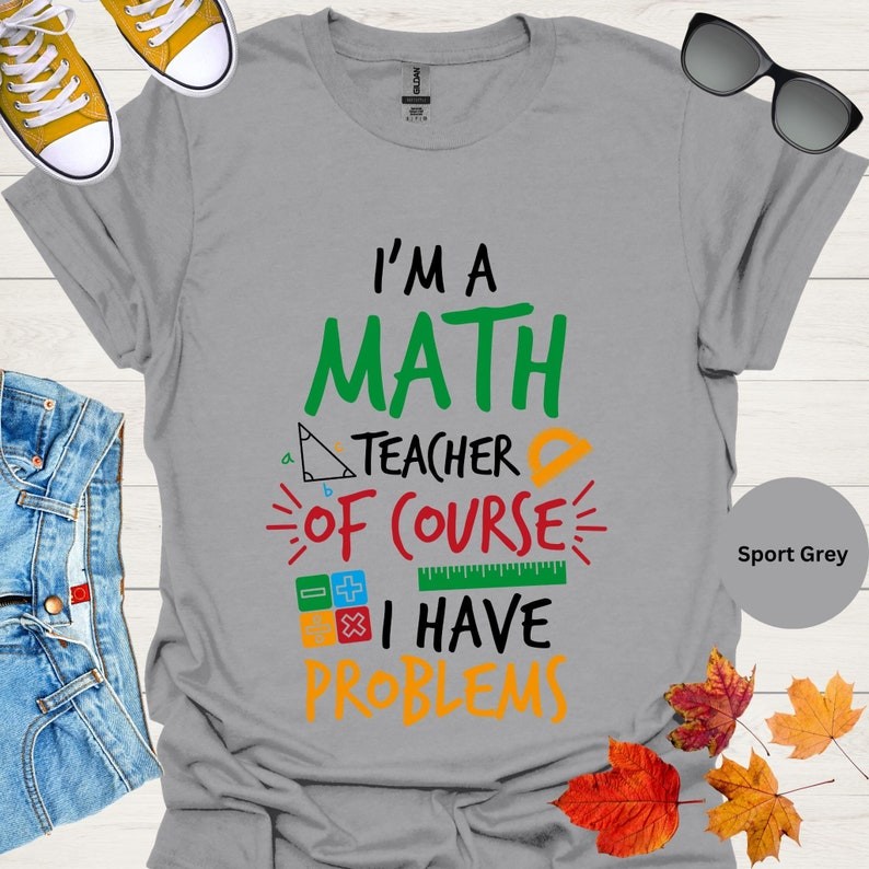 Math Teacher Shirt Teacher Shirts Gifts first day of school back to School Shirts for Women oversize