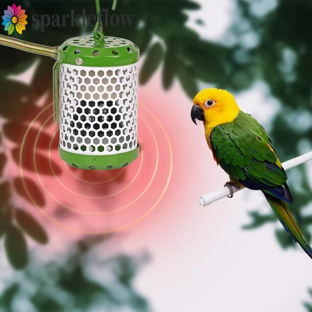 Sparkleflow โคมไฟทําความร้อนเซรามิก, ไม่มีแสง Anti-Scalding สัตว์เลี้ยง Parrot โคมไฟเก็บรักษาความร้อน, US/EU/UK ปลั๊กโลหะ Chew-Proof Wire Energy ที่มีประสิทธิภาพ Parrot Warming ไฟฤดูหนาว
