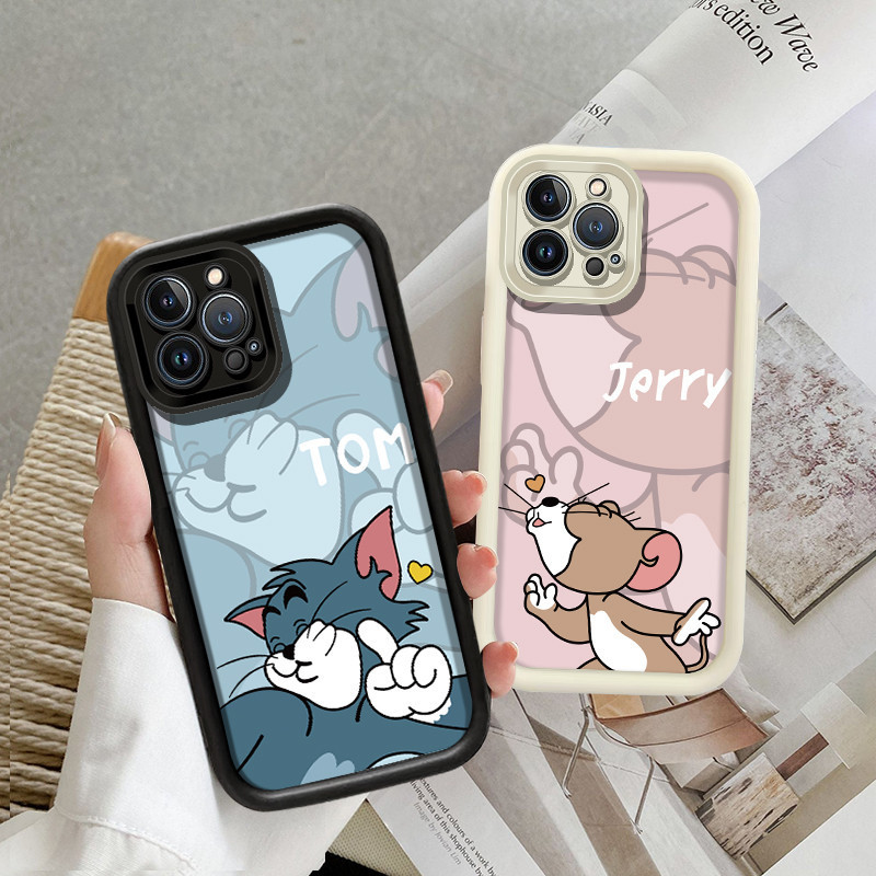 คนรัก Tom และ Jerry anti-fall เคสโทรศัพท์สําหรับ VIVO 1901 1902 1904 1906 1915 1940 V1901A V1934A V1