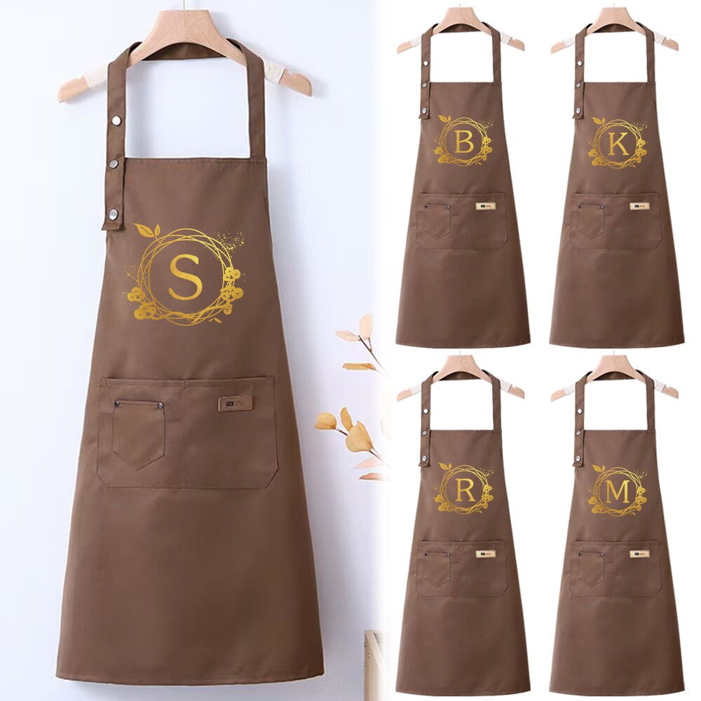 Household Kitchen apron Chef's Original Waterproof Apron wreath series