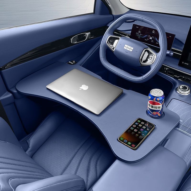 AOTOPS (ไทยส่ง)ถาดพวงมาลัยรถยนต์ ถาดถาดอาหารแบบพกพา วงเล ็ บรถมัลติฟังก สําหรับโต๊ะทํางาน ในรถยนต์ แบบพับได้ - รูปที่ 3