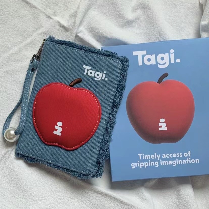 [Aria]tagi. สินค้าใหม่ "Pingping An'an" เพิร์ลเดนิมพู่กระเป๋าเก็บเอกสารหนังสือเดินทางน่ารักกระเป๋าใส่บัตร