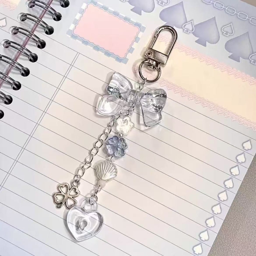 Heart Star พวงกุญแจลูกปัดกระเป๋า Charm Girls ชุดของขวัญกระเป๋าถือจี้กระเป๋าเป้สะพายหลังตกแต่งมิตรภาพ Token