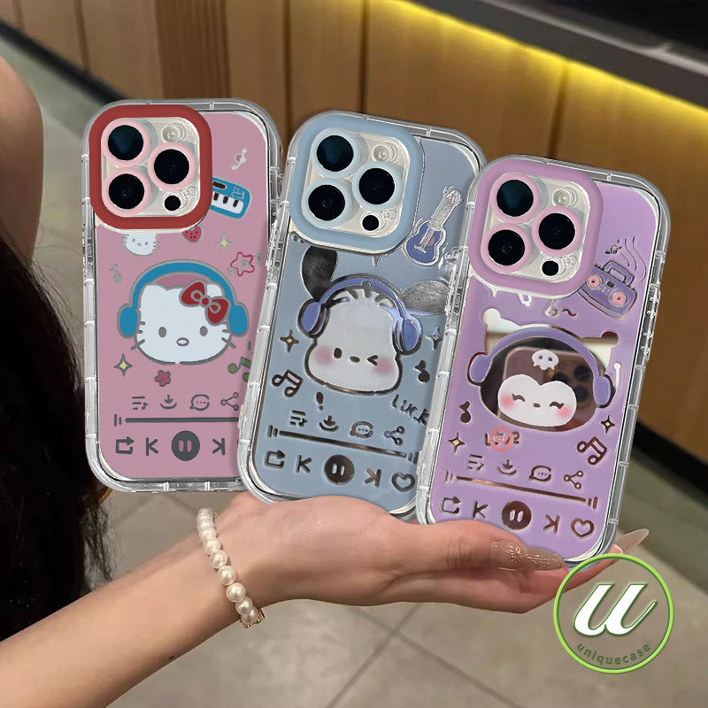 การ์ตูนคิตตี้แมวลูกสุนัขคุโรมิตัวอักษรดูเดิลเคส IPhone 15 16 12 11 13 14 Pro Max XS Max 7 8 X 7Plus 15 16 Plus XR SE2020