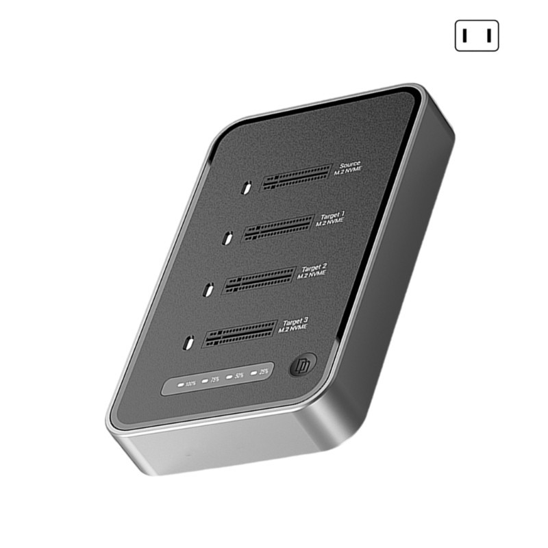 KIIK 4 Bay M 2 NVMe Solid Disks Docking Station USB4 0 40Gbps อลูมิเนียม Enclosure สําหรับ 2230 42 6
