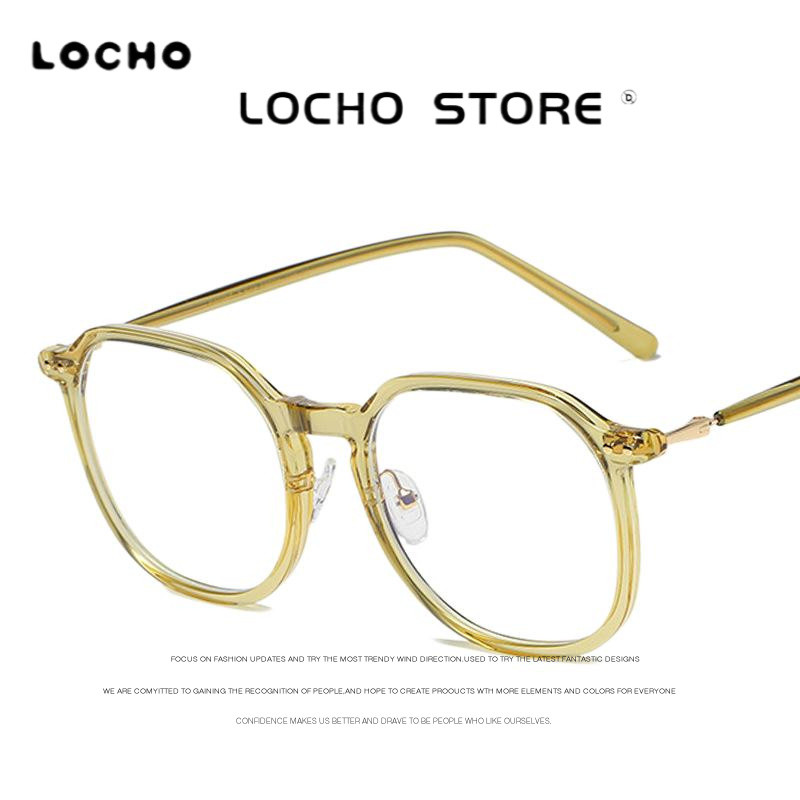 LOCHO กรอบแว่นตาป้องกันแสงสีฟ้าผู้หญิงกรอบสีดําใหม่ TR90 แผ่นรองจมูกแว่นตาแสงแบนสไตล์เดียวกันการออกแบบเฉพาะเสน่ห์อนันต์หน้าเทรนด์ซันไชน์ฤดูร