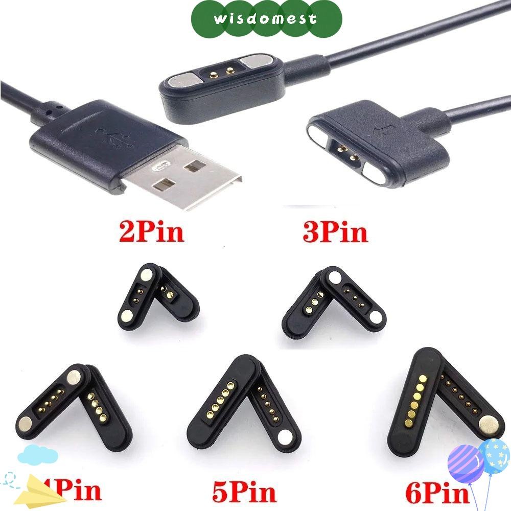 WISDOMEST Pogopin Magnetic Connector, 2A กันน้ํา DC Magnetic Pogo Pin Connector, 2Pin 3Pin 4Pin 5Pin