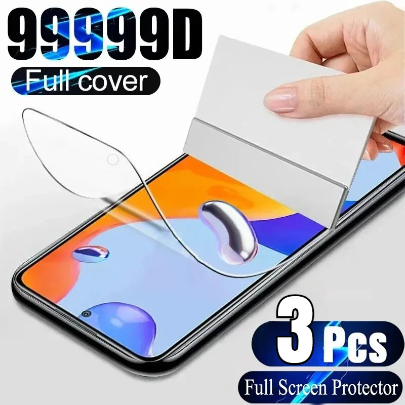 Honor400 3 ชิ้น 999D Full Cover HD Clear Soft Hydrogel ฟิล์มสําหรับ Honor X60 GT 400 Pro Lite Play 6