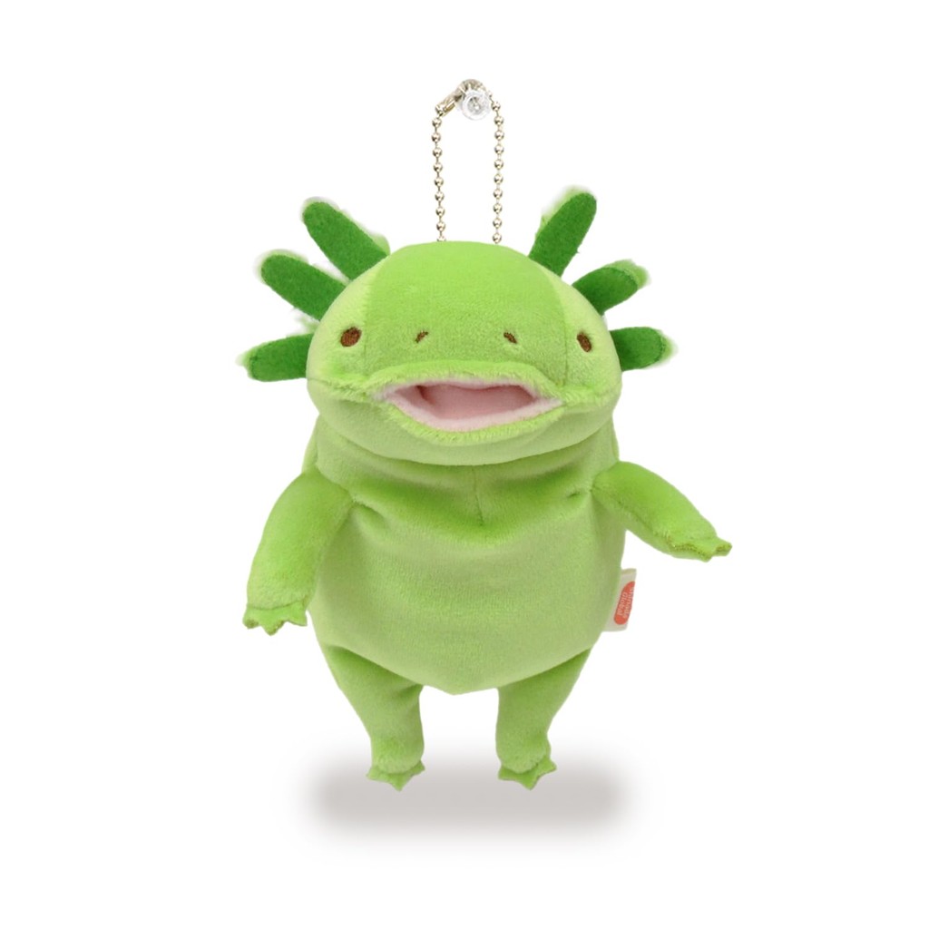 Shinada Global Mochi Series Mochiuupa Matcha (mini) 7×5×14cm Plush Toy Axolotl Animal MOUP-0088M