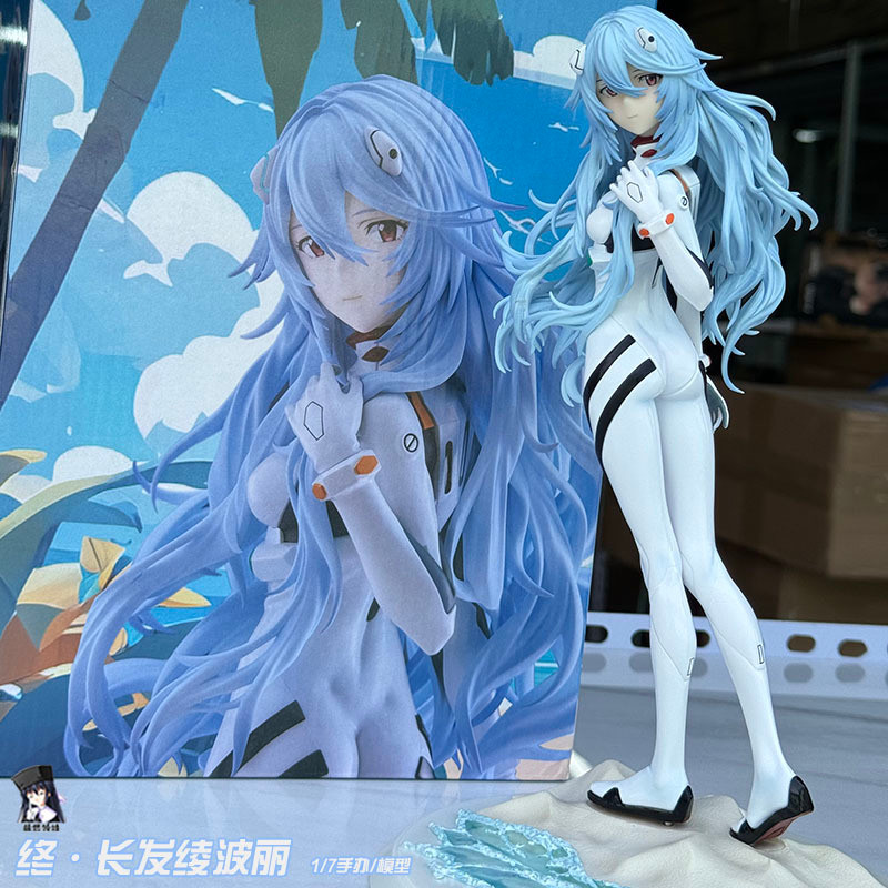 Deepsea studio [Quick delivery in stock] EVA Final Movie Rei Ayanami White Dress Figure | Beach Wave
