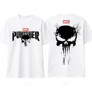 2024 Marvel American TV series Punisher Skull เสื้อยืด Skeleton เสื้อยืดแขนสั้น rounhbbectdfbv