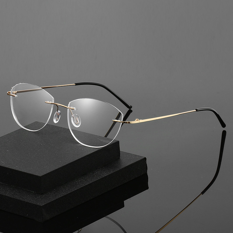 B6035 1 ชิ้น Rimless Squared กรอบคุณภาพดีสายตายาวแฟชั่น Unisex ผู้ชายผู้หญิงแว่นตาอ่านหนังสือ