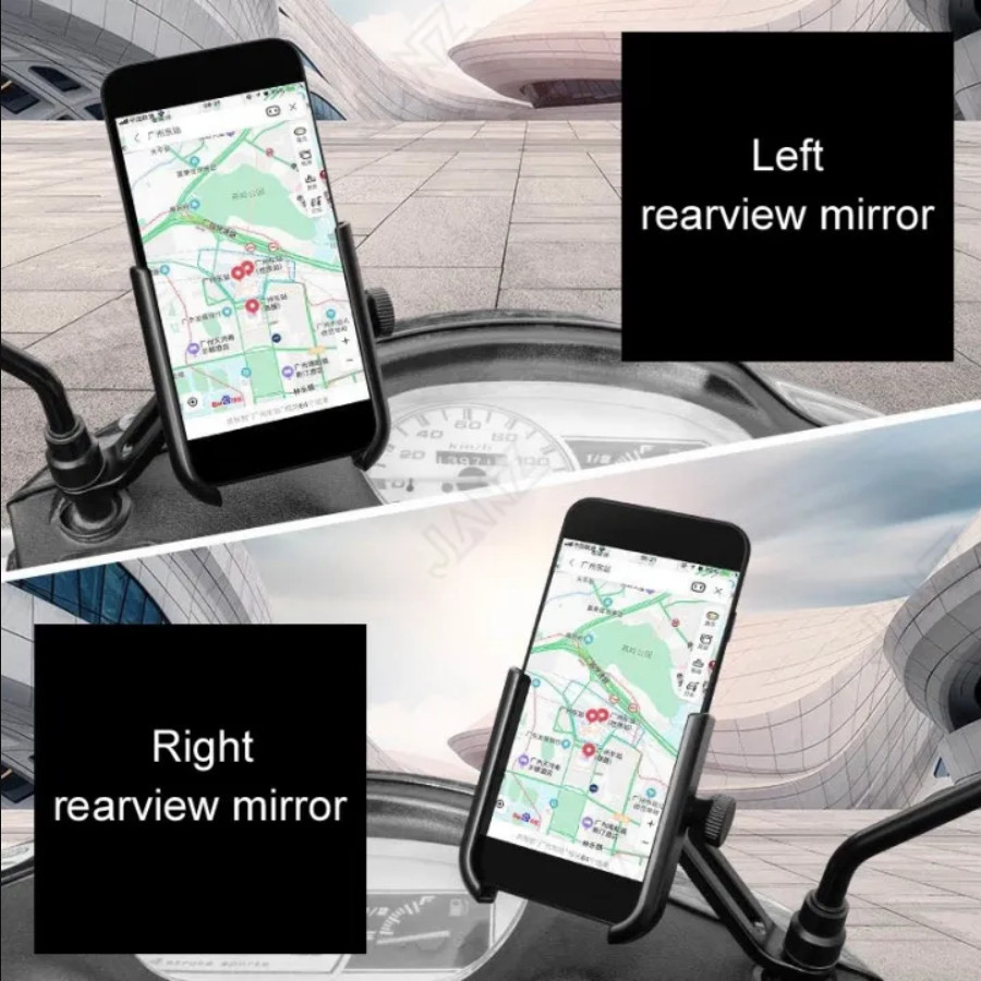 ขาจับโทรศัพท์มอเตอร์ไซด์อะลูมิเนียม ที่ยึดมือถือ ยึดกระจก ยึดแฮน แข็งแรงทนทาน หมุนได้360องศา - รูปที่ 4