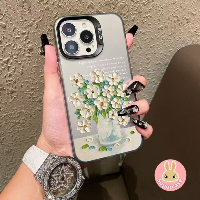 ULTRA PRO ภาพวาดสีน้ํามันดอกไม้เคสโทรศัพท์สําหรับVivo Y03 Y28s Y02 Y02T Y02A Y01 Y9s Y95 Y91 Y93 Y91