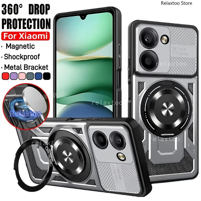 ปลอกกันกระแทกสําหรับ Xiaomi POCO C71 C 71 POCOC71 PocoPhone C71 4G 5G ที่วางแหวนแม่เหล็กเคสโทรศัพท์แ