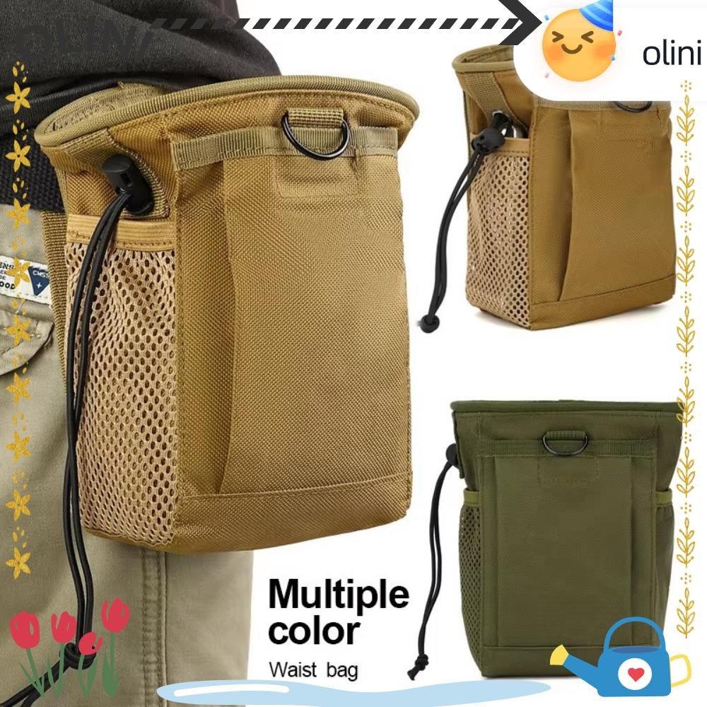 โอลินี กระเป๋าเก็บของ, กระเป๋าคาดเอวปรับได้กลางแจ้ง, กระเป๋าใส่เครื่องมือเข็มขัดสวมแบบพกพาแบบมีเชือกรูด อุปกรณ์จัดเก็บขนาดเล็ก