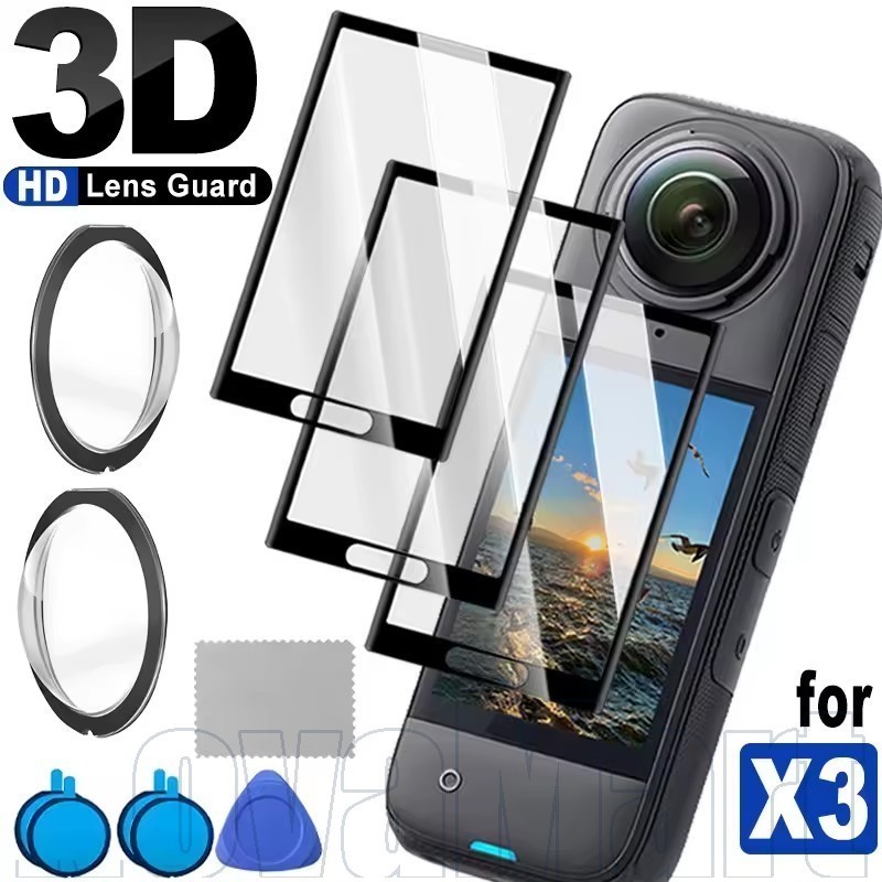 HD ตัวป้องกันเลนส์ใสสําหรับ Insta360 X3 | ฟิล์มความโปร่งใส 99% พร้อมเคลือบป้องกันแสงสะท้อน, ชุดอุปกรณ์อุปกรณ์เสริมกล้องกันรอยขีดข่วน