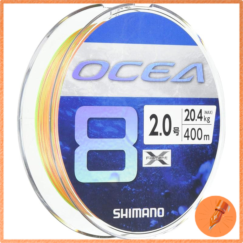 Shimano Ocea 8 Fishing Line 400m, 2.0号, 5 Colors, LD-A81S, Fishing Line, Size 2.
