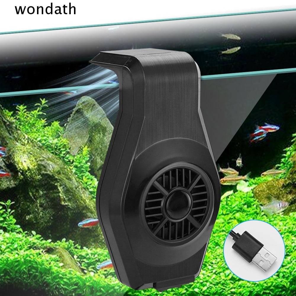 WONDA พัดลมกระจายน้ําตู้ปลา, พัดลมชิลเลอร์ตู้ปลาติดตั้งง่าย USB, สะดวกการทํางานที่เงียบสงบปรับตําแหน
