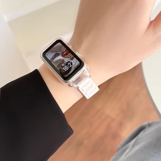 สายรัดห่วงแม่เหล็กสําหรับ Xiaomi Smart band 9 Active/Smart band 8 Active Strap อุปกรณ์เสริมสร้อยข้อมือกีฬาซิลิโคนสําหรับ Redmi band 3 2