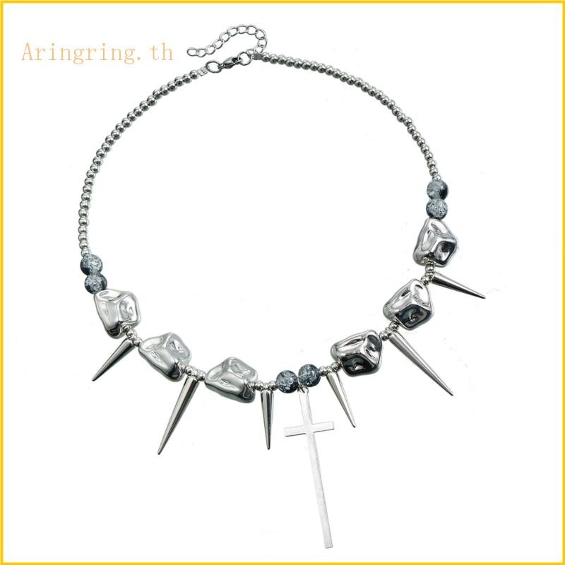 ARIN Spikes สร้อยคอ Retro Party อุปกรณ์เสริม Hip Hop สร้อยคอเทศกาลดนตรีอุปกรณ์เสริมเรซิ่นและโลหะผสม Texture สําหรับ Man