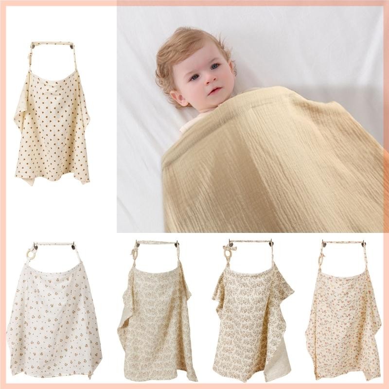 CC Friendly Hoop Nursing Cover Cotton Nursing Cover Scarf สําหรับให้นมบุตรความเป็นส่วนตัว