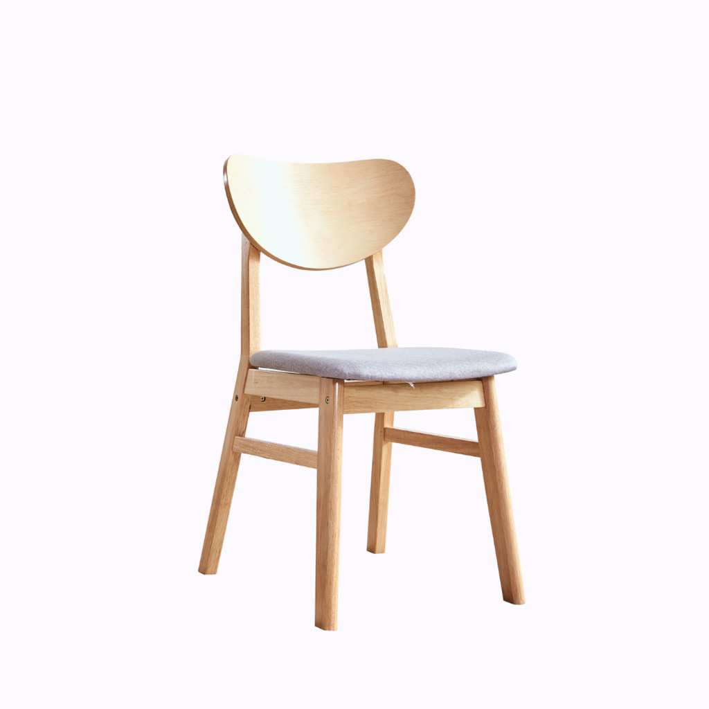 Evergreen Furniture เก้าอี้ไม้ยางพารา สไตล์เรียบหรู ทำจากไม้ยางพารา CB (2 และ 4 ตัว / กล่อง) มี 2 สี