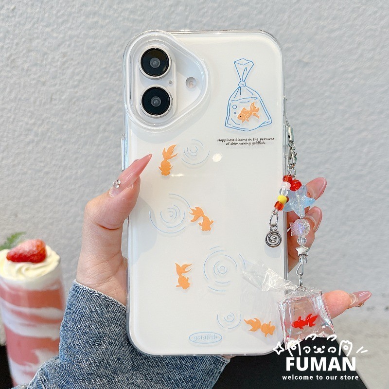 Insสไตล์ปลาทองเคสโทรศัพท์สําหรับVivo V40 Lite SE V30 V29 V27 V20 Pro Lite V27e V23 V21 4G 5G V21s V17 Neoปลาทองจี้ปลอกSimple Anti-fall Softปกหลัง