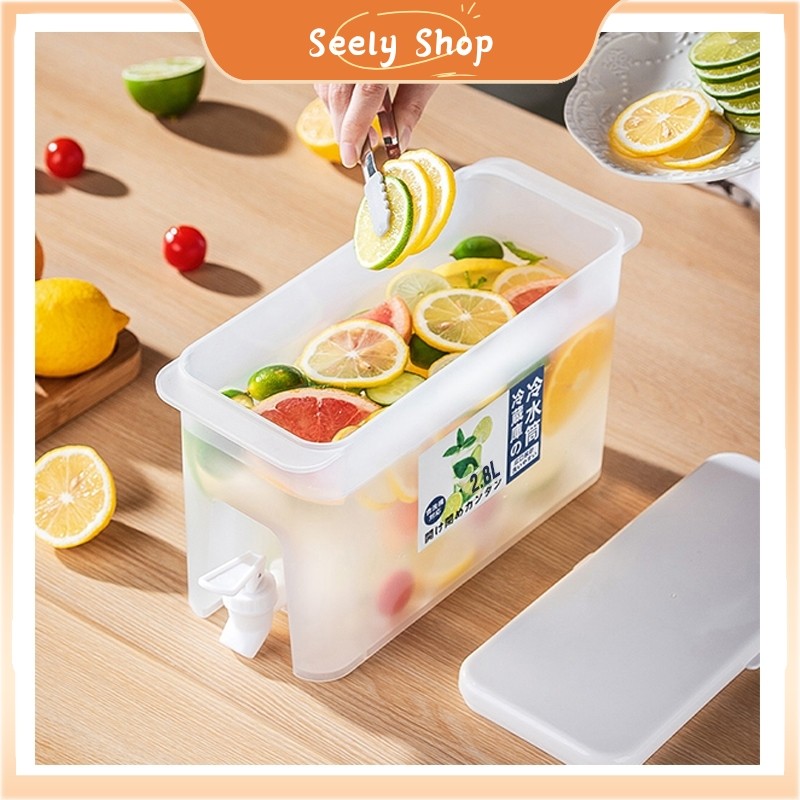 💥ส่งไว💥 ถังน้ําเย็น3.5 ลิตรสําหรับตู้เย็นมะนาวน้ําเย็นขวดฟองเย็นกาน้ําชาน้ําแข็งพร้อมก๊อกน้ํากาต้มน้ําเย็น