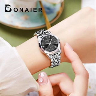 นาฬิกาผู้หญิงแฟชั่น CHAXIGO&BONAIER นาฬิกาเพชรกระจก ดีไซน์ไม…