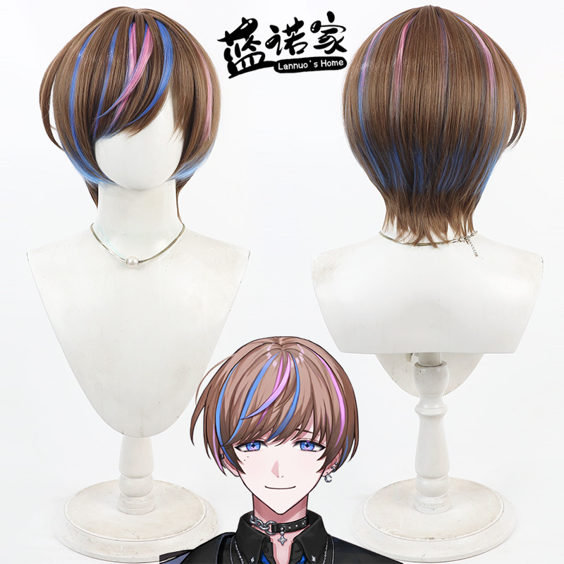 ในสต็อก วิกผมคอสเพลย์ Seible ผมสั้น NIJISANJI EN BY THE BEAT คริสต์มาสฮาโลวีน